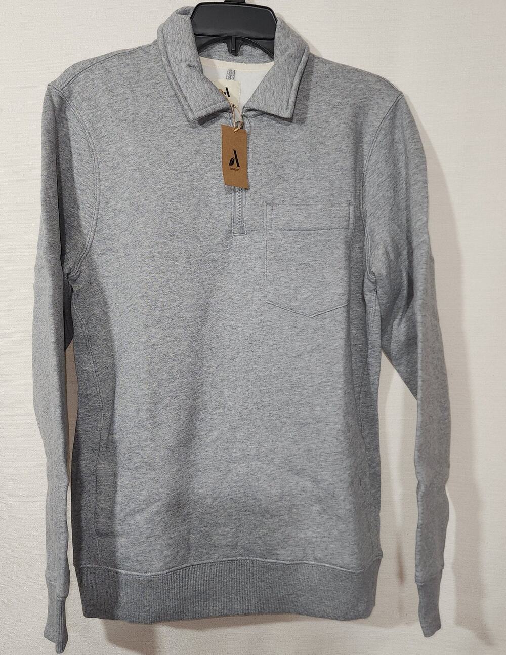Amazon Gray 1/32 Fleece men's XS NWT